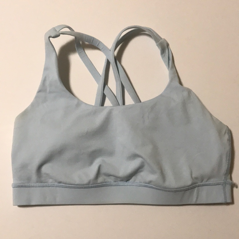 Lululemon Energy Bra size 8 light blue